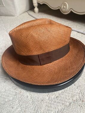Straw Genuine Panama Hat - light Brown